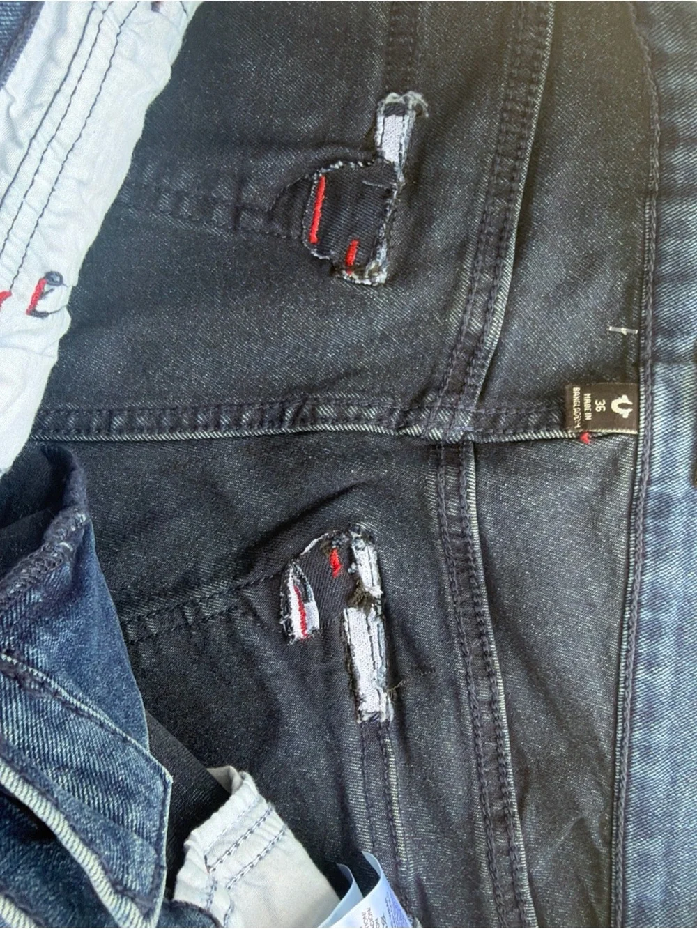 $164 True Religion Men’s Ricky SN Flap Straight Denim Jeans Size 36 X 32 NWT